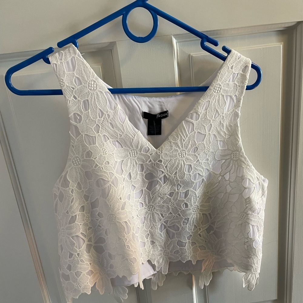 Aqua crop top